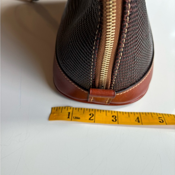 DOONEY AND BOURKE Embossed Lizard Zip Zip Satchel Brown Leather Trim - Picture 10 of 17